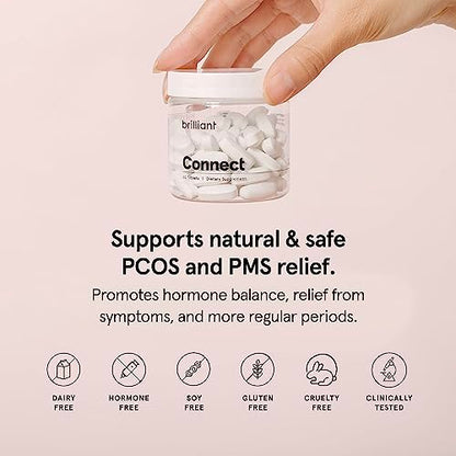 Brilliant Connect Period Health Supplement – Promotes Relief from Cramps, Fatigue Feel BrilliantBuy Supplements Australia