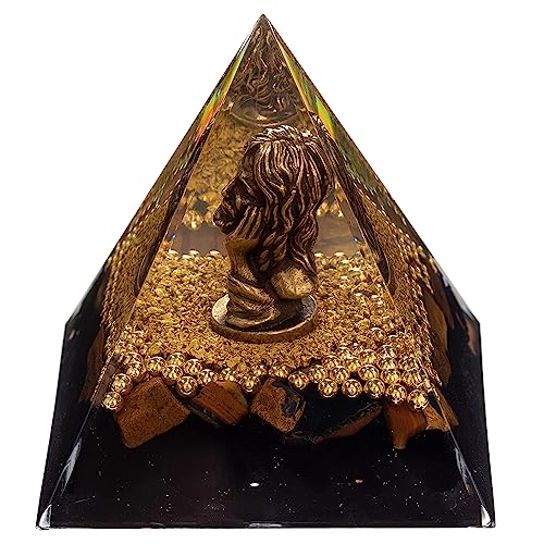 FENGSHUI-CAISHEN Mini Jesus Figurine in Healing Crystal Orgone Pyramid - Obsidian Tiger's Eye FENGSHUI-CAISHENBuy Supplements Australia