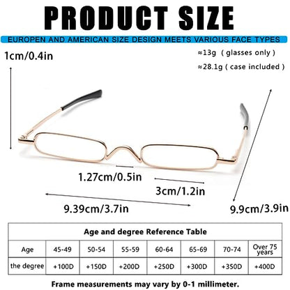 Viseng 2 Pairs Slim Pocket-Sized Metal Reading Glasses: Your Stylish Travel Companion VisengBuy Supplements Australia