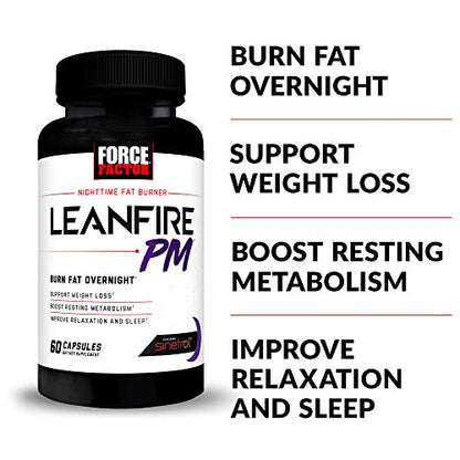 Force Factor LeanFire PM Weight Loss Pills for Women & Men, Fat Burner & Overnight Force FactorBuy Supplements Australia