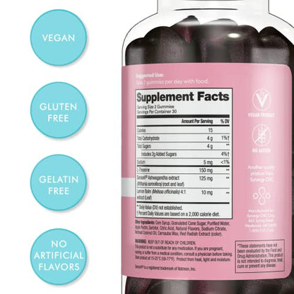 Flat Tummy Tea Ashwagandha Gummies (60 Count) feat. Lemon Balm - Destress,Calm Flat Tummy TeaBuy Supplements Australia