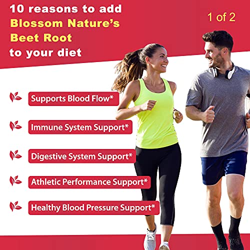 Organic Beet Root Powder 1350mg with Black Pepper-Nitric Oxide Booster, Digestive System, Athletic Performance-120 Tablets,675mg of Organic Beet Powder per Tablet