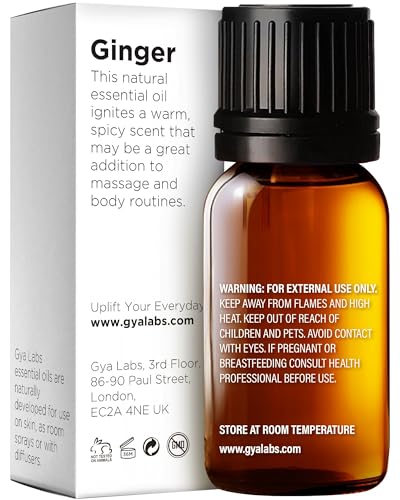Gya Labs Ginger Oil for Comfort - Natural Ginger Essential Oil for Massage Oil - Ginger Oil Gya LabsBuy Supplements Australia