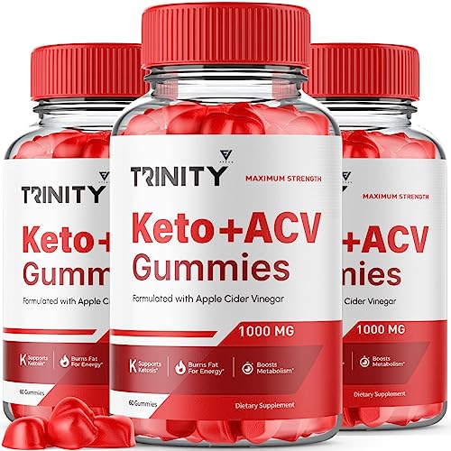 (3 Pack) Trinity Keto, Trinity Keto ACV Gummies - Trinity Keto ACV Gummies Advanced Apple
