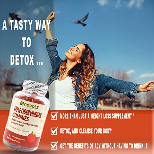 NOVALZ Apple Cider Vinegar Gummies for Weight Control, Detox, & Cleanse, 500mcg ACV NOVALZBuy Supplements Australia