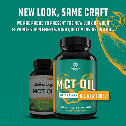 C8 MCT Coconut Oil Softgels - MCT Oil Keto Pills with Caprylic Acid Coconut Oil Natures CraftBuy Supplements Australia