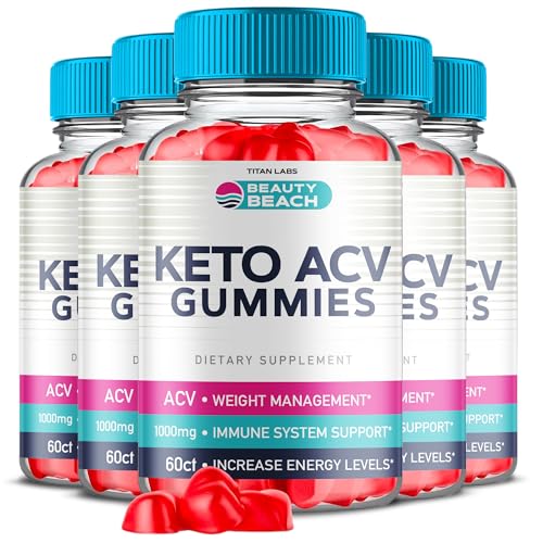 (5 Pack) Beauty Beach Keto ACV Gummies, Beauty Beach Keto ACV Gummies Advanced 