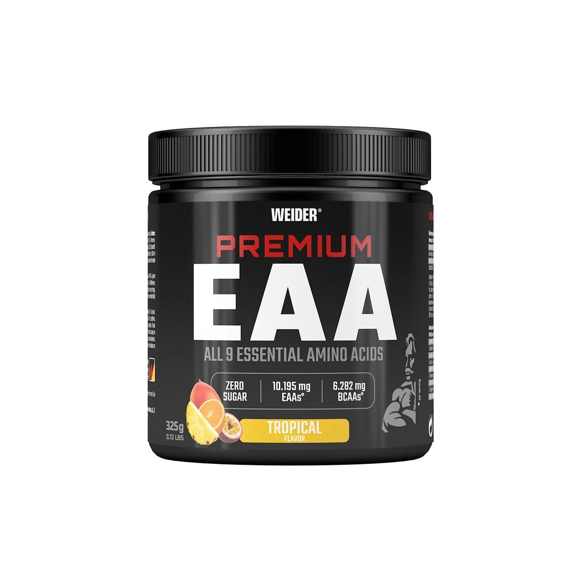 Weider Premium EAA Powder - Essential Amino Acids - BCAA 2:1:1 Ratio, Vegan & Sugar-Free - 325 g - Tropical