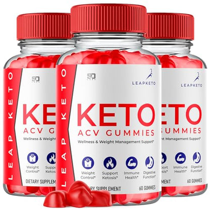 (3 Pack) Keto Leap ACV Gummies, Keto Leap Gummies Advanced 1000MG, Keto Leap ACV