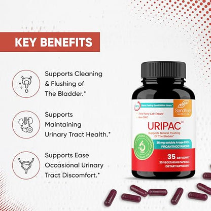 Sandhu's Uripac 35 Vegetarian Capsules with 9X High Strength 240mg Cranberry Sandhu'sBuy Supplements Australia