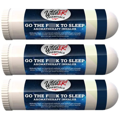 Wilder Essentials 3 Pack of Go The F to Sleep Aromatherapy Nasal Inhalers Made with 100% Natural