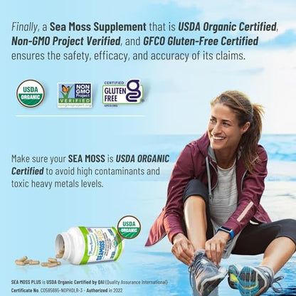 Power By Naturals Sea Moss Plus - USDA Certified Organic Wildcrafted Irish Seamoss Power By NaturalsBuy Supplements Australia
