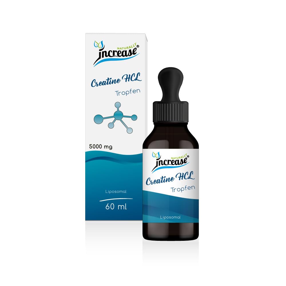Liposomal Creatine HCL Drops High Dose - 150,000 mg Creatine HCL per Pack) 5000 mg Creatine per Daily Serving - MCT Oil - High Bioavailability