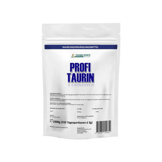 1 kg L-taurine, pure powder, 1000 g pure amino acid, performance enhancement, muscle building