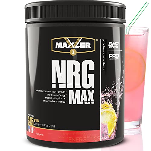 Maxler NRG MAX Pre Workout Powder with Taurine, L Citrulline Malate, Beta Alanine Creatine