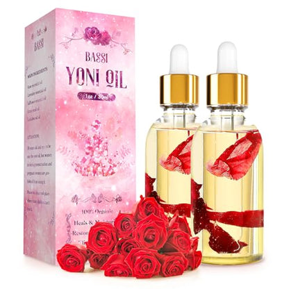 2PCS Yoni Oil Organic Feminine Oil Vaginal Moisturizer - Ph Balance for Women - Feminine Deodorant