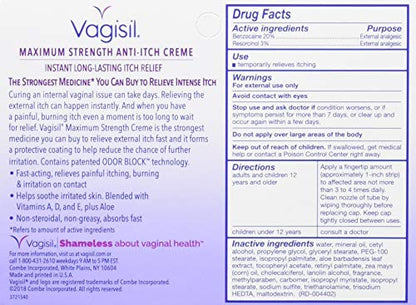 Vagisil Maximum Strength Anti Itch Creme, 1 Ounce VagisilBuy Supplements Australia