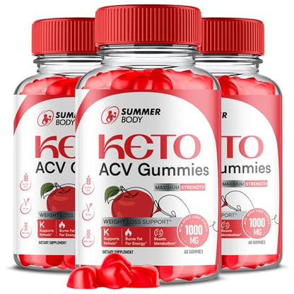(3 Pack) Summer Body Keto, Summer Body Keto Gummies, Summer Body Keto ACV Gummies