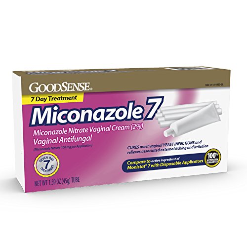 GoodSense Miconazole 7, Miconazole Nitrate Vaginal Cream (2 Percent), Vaginal Antifungal, 7-Day Treatment