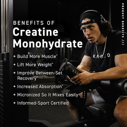 Kaged Pre Sport & Creatine Monohydrate Bundle | Glacier Grape Pre + Unflavored Creatine | Energy, Endurance, & Strength Gains | Hydration Support | Banned Substance-Free | Premium Stack