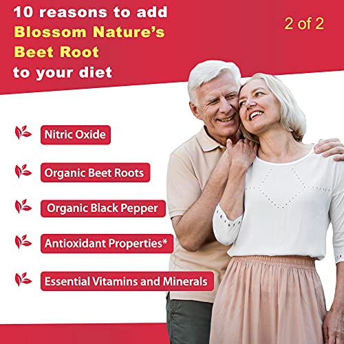Organic Beet Root Powder 1350mg with Black Pepper-Nitric Oxide Booster, Digestive System, Athletic Performance-120 Tablets,675mg of Organic Beet Powder per Tablet