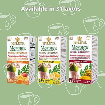 Hyleys Tea Moringa Oleifera with Lemon Flavor - 25 Tea Bags (Miracle Tree Tea) HYLEYSBuy Supplements Australia