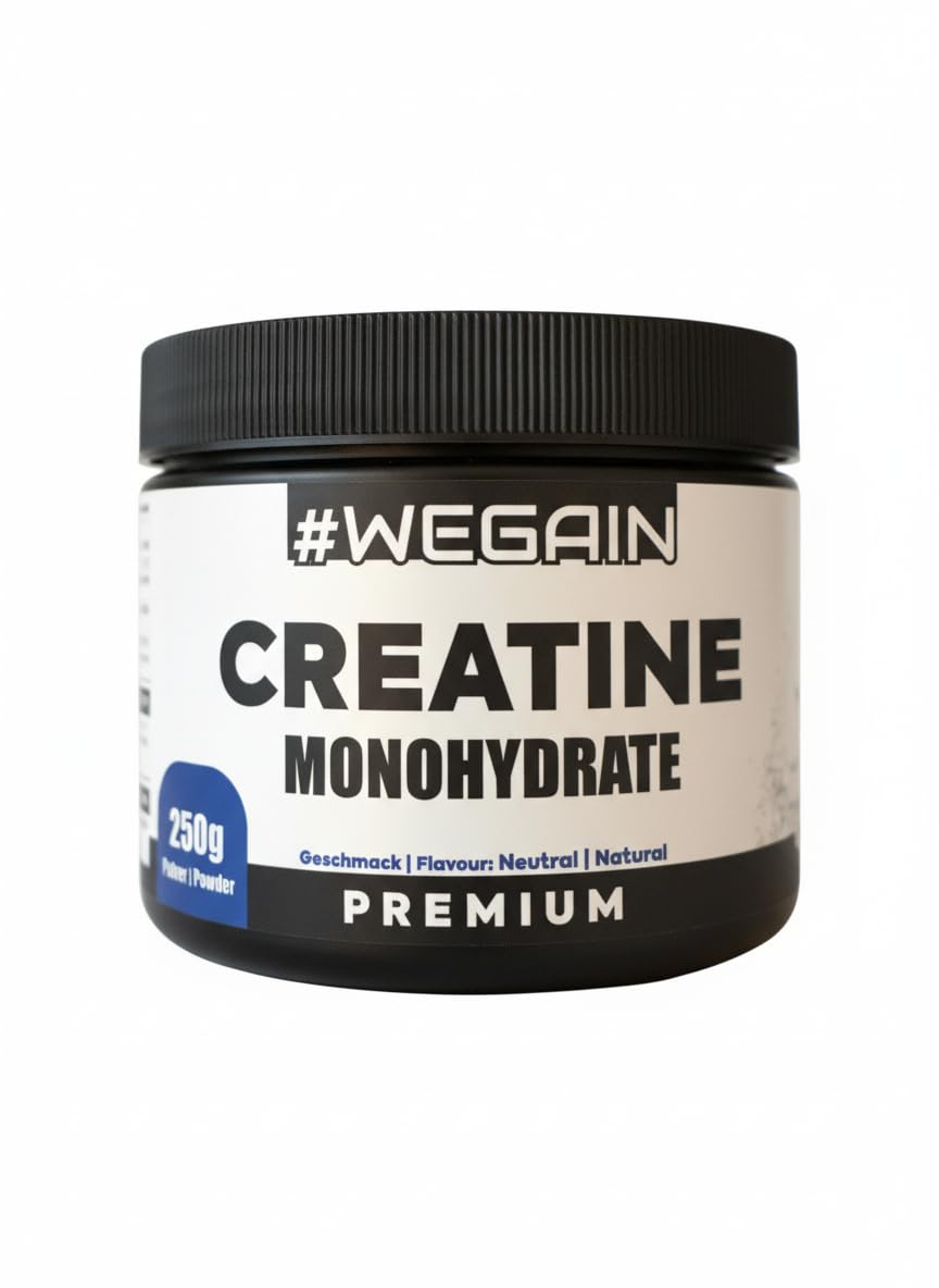 Creatine Monohydrate, Powder, 250 g, Tasteless, High-Quality 200 Mesh Grain, Optimal Solubility
