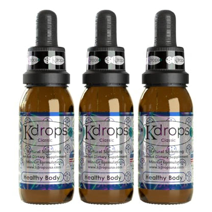 KDROPS CLASSIC - Powerful Fat Burner, Liquid Drops - 3 Month Treatment (Pack of 3)