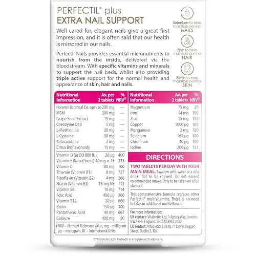 Vitabiotics - Perfectil - Plus Nails Extra Support - 60 Tablets PerfectilBuy Supplements Australia