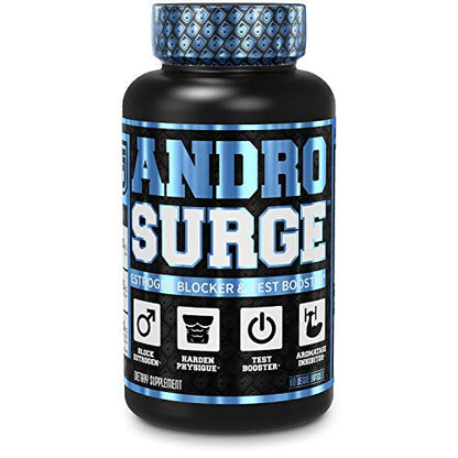 Jacked Factory N.O. XT Nitric Oxide Supplement, Build-XT Muscle Builder, & Androsurge Estrogen Blocker for Men