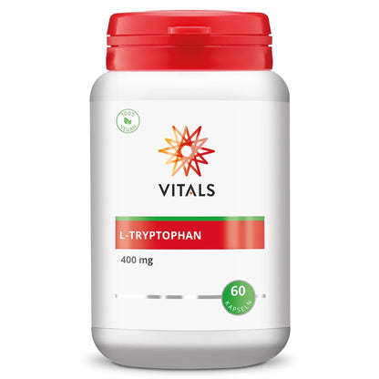 Vitals - L-Tryptophan 400mg 60 Capsules Essential Amino Acid in a Vegetable Capsule