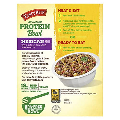 TASTY BITE Mexican Protein Bowl, 8.8 Ounce, Pack of 6, Ready to Eat, Microwaveable TASTY BITEBuy Supplements Australia