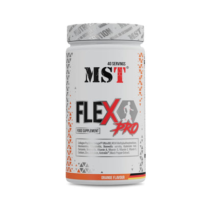 MST Nutrition Flex Pro Powder - Collagen, MSM, Glucosamine, Chondroitin & Hyaluronic Acid - High Quality Formula - Made in Germany (600 g, Orange)