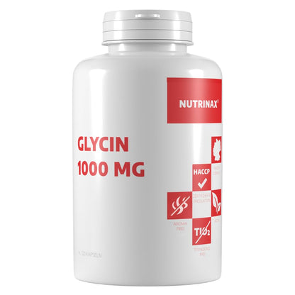 Glycine Capsules 1000 mg 120 Capsules | Amino acid glycine, vegan, no additives, high quality