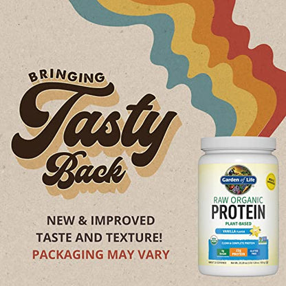 Garden of Life Organic Vegan Vanilla Protein Powder 22g Complete Plant Based Raw Protein Garden of LifeBuy Supplements Australia