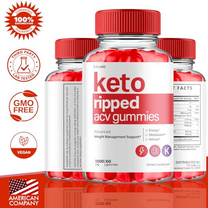 (2 Pack) Keto Ripped ACV Gummies Advanced Weight Loss, Keto Ripped Keto + ACV Gumm S.O LabsBuy Supplements Australia