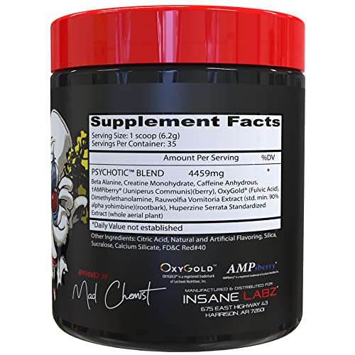 Psychotic, and Insane Veinz, Pre Workout Stack (Fruit Punch)