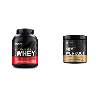 Optimum Nutrition Gold Standard 100% Whey Protein Powder & Gold Standard Pre-Workout