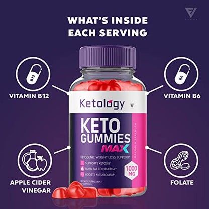 (2 Pack) Ketology Keto ACV Gummies Advanced Weight Loss Ketosis Supplement FyvusBuy Supplements Australia