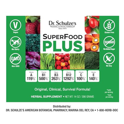 Dr. Schulze’s | SuperFood Plus | Vitamin & Mineral Herbal Concentrate | Dietary Supplement Dr. Schulze'sBuy Supplements Australia