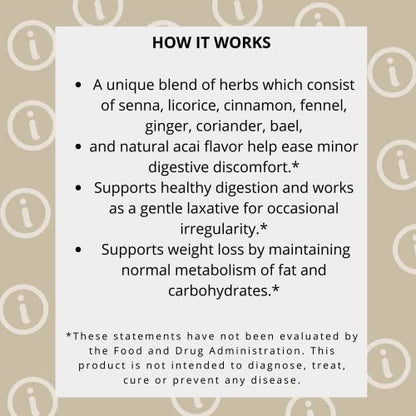 Hyleys Colon Cleanse Tea Blackberry Flavor - 50 Tea Bags (1 Pack) HYLEYSBuy Supplements Australia