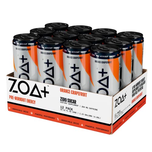 ZOA+ Plus Sugar Free Pre Workout Drinks Bundle | 12 Fl Oz, (36 Pack) | Nitric Oxide Support, Vitamin C, Vitamin B & 200mg Caffeine from Green Tea