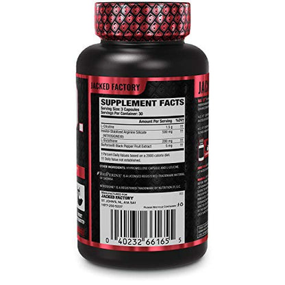 Jacked Factory N.O. XT Nitric Oxide Supplement, Build-XT Muscle Builder, & Androsurge Estrogen Blocker for Men