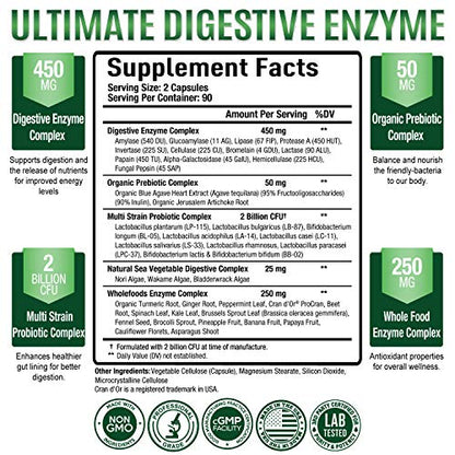 Purely Optimal Premium Digestive Enzymes Plus Prebiotics & Probiotics - for Better Digestio Purely OptimalBuy Supplements Australia