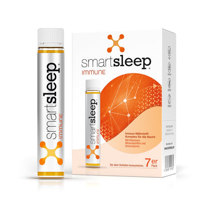 smartsleep Immune - Immune Nutrient Complex with Vitamin C, D, Zinc & Selenium - Dietary Supplement for the Immune System - Vegan - Made in Germany - 7 Ampoules