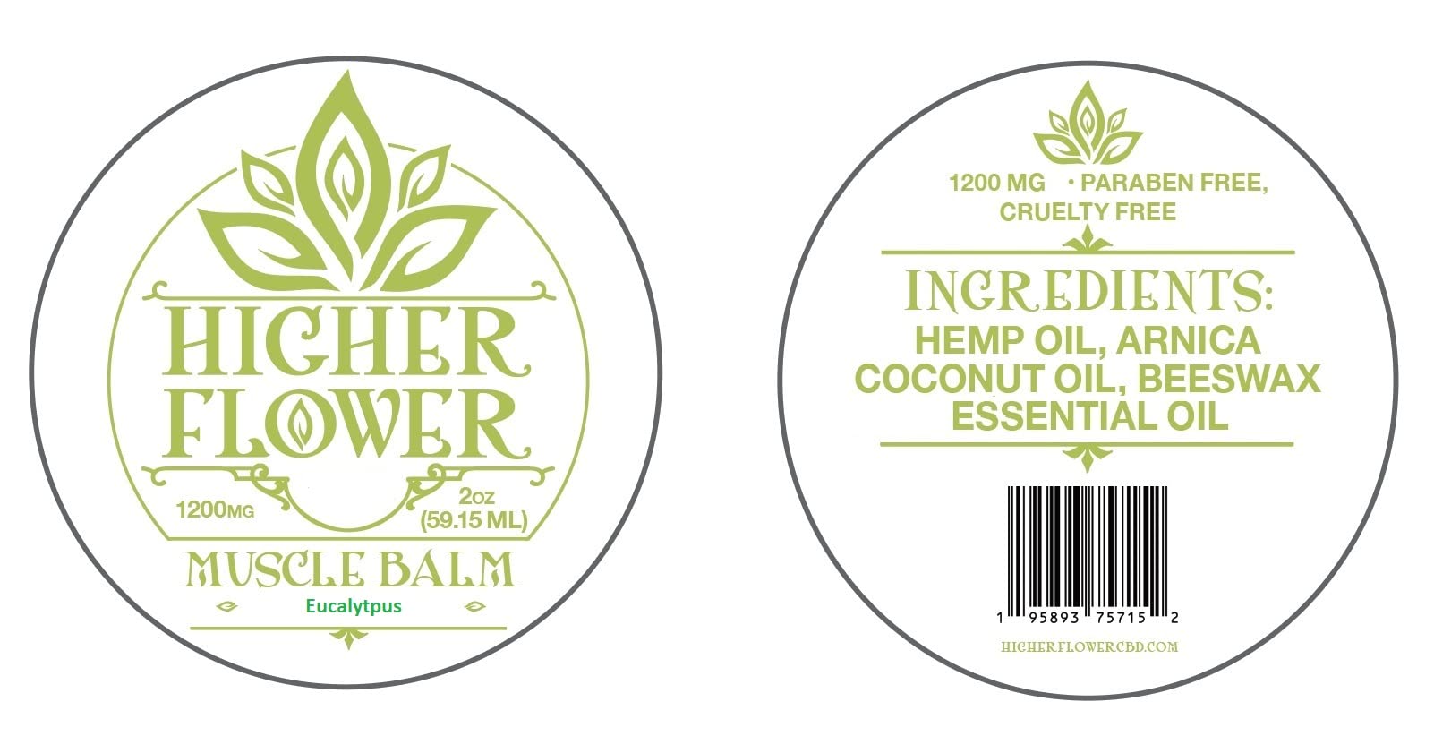 Hemp Muscle Balm 1200 mgs (Eucalyptus) Higher Flower CBDBuy Supplements Australia