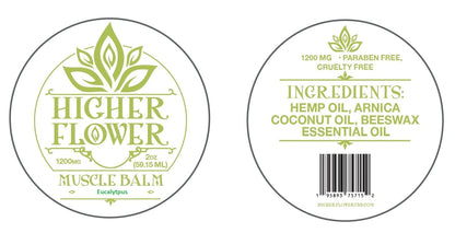 Hemp Muscle Balm 1200 mgs (Eucalyptus) Higher Flower CBDBuy Supplements Australia